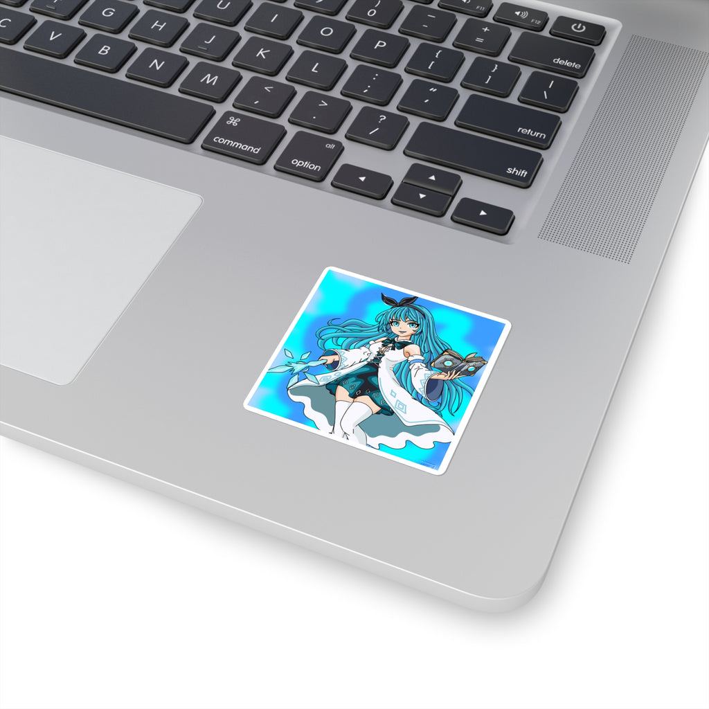 Ice Lightning Mage | Square Stickers | Multiple Sizes | Art By: Death2Myself