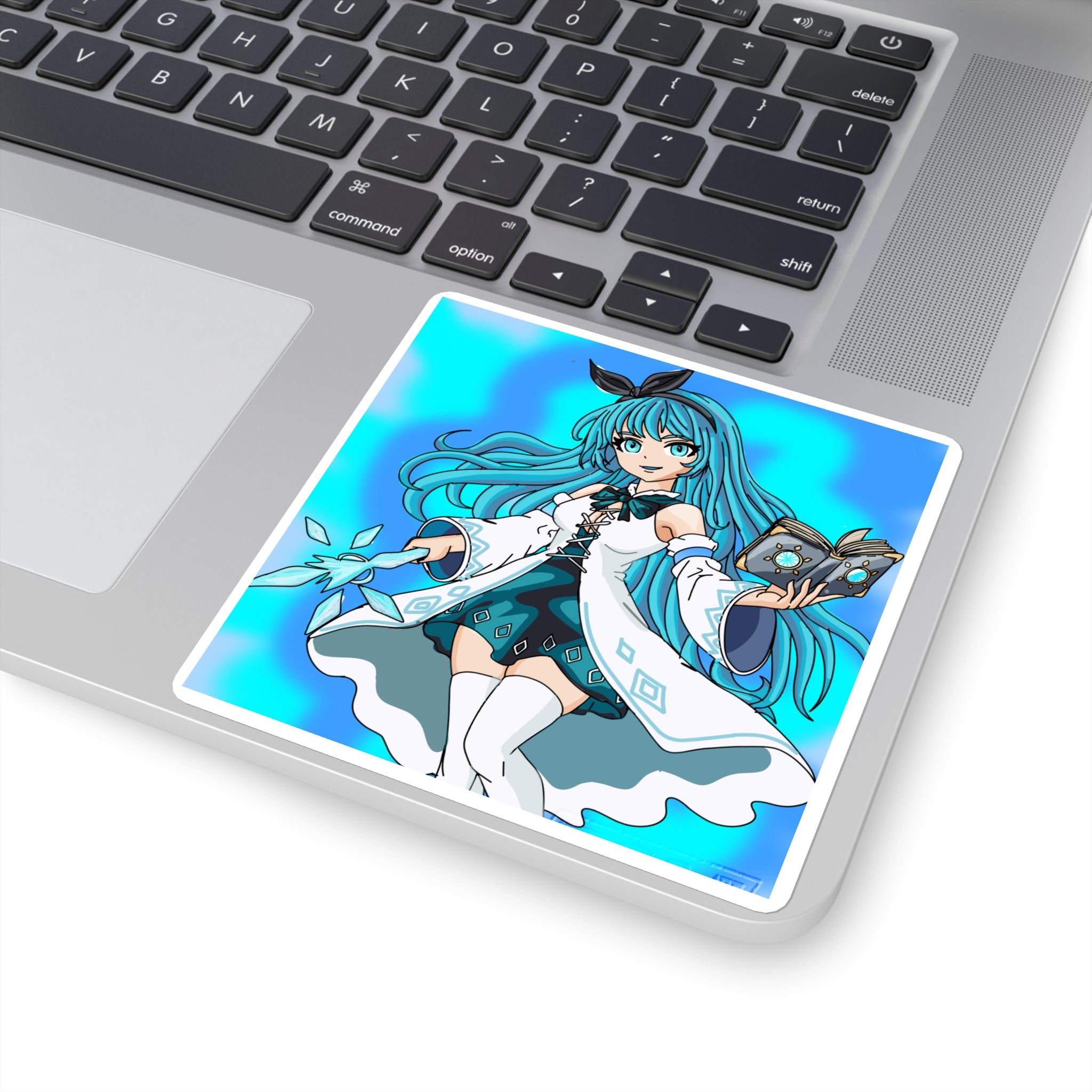 Ice Lightning Mage | Square Stickers | Multiple Sizes | Art By: Death2Myself
