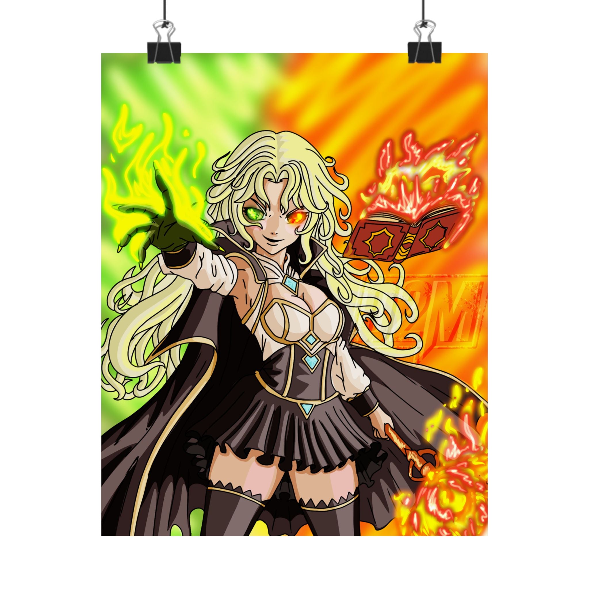 Mage (Fire/Poison) Matte Vertical Posters (Multiple Sizes) (Art By: Death2Myself)