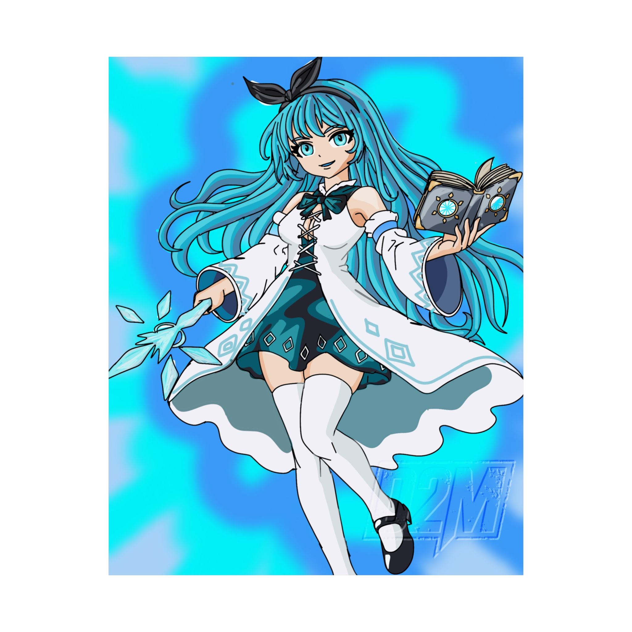 Ice Lightning Mage | Matte Vertical Posters | Multiple Sizes | Art By: Death2Myself