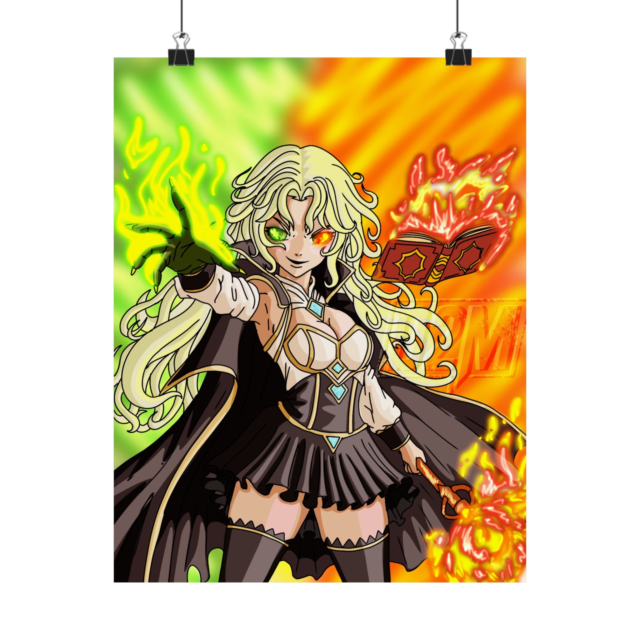 Mage (Fire/Poison) Matte Vertical Posters (Multiple Sizes) (Art By: Death2Myself)