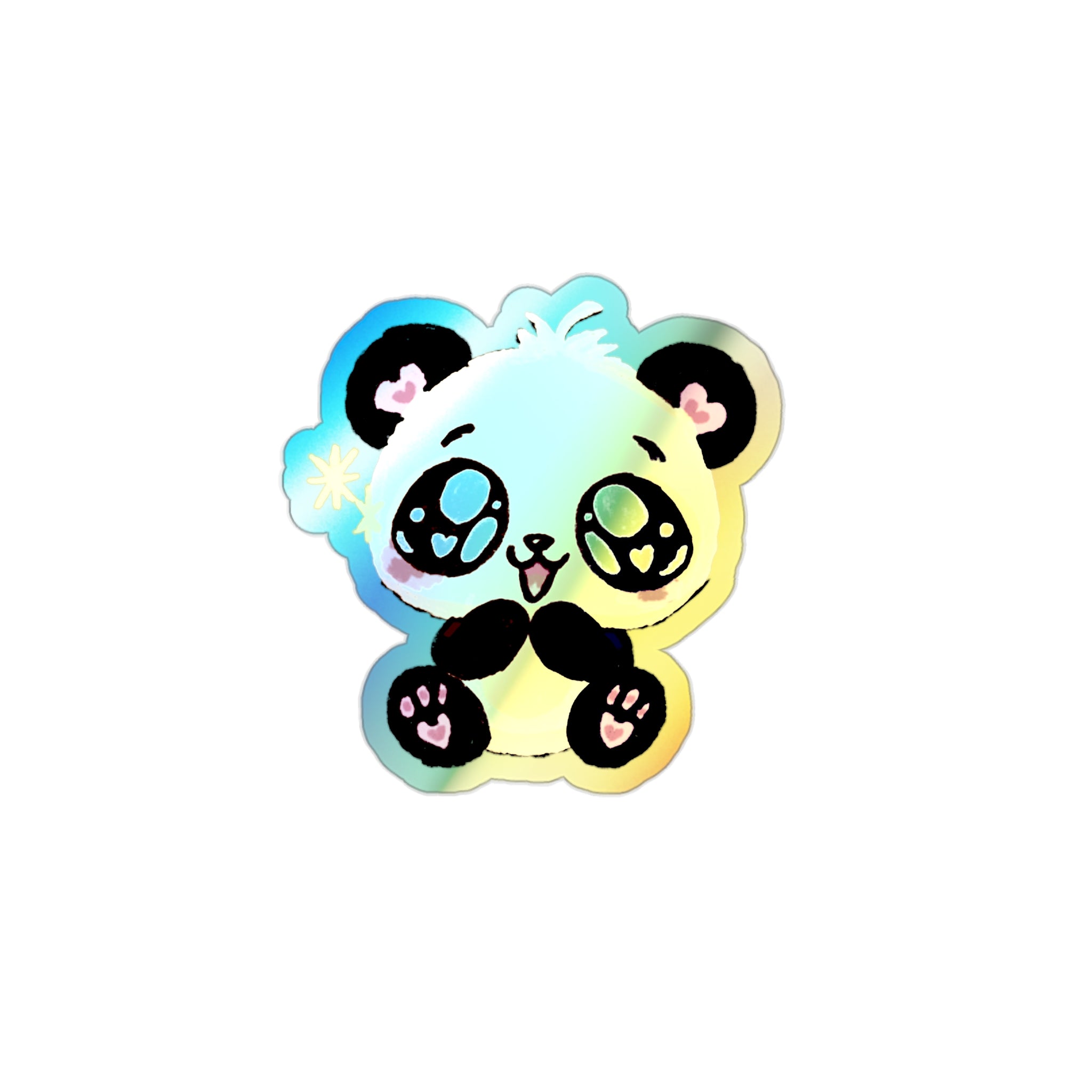 Panda | Holographic Die-cut Stickers | Art By: Death2Myself