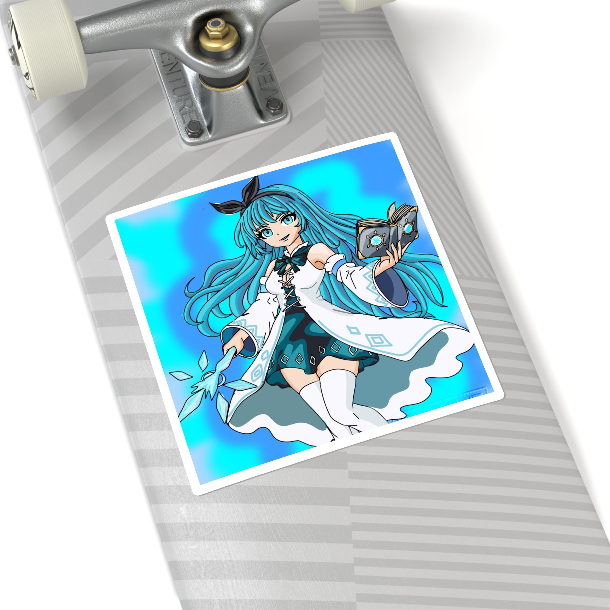 Ice Lightning Mage | Square Stickers | Multiple Sizes | Art By: Death2Myself