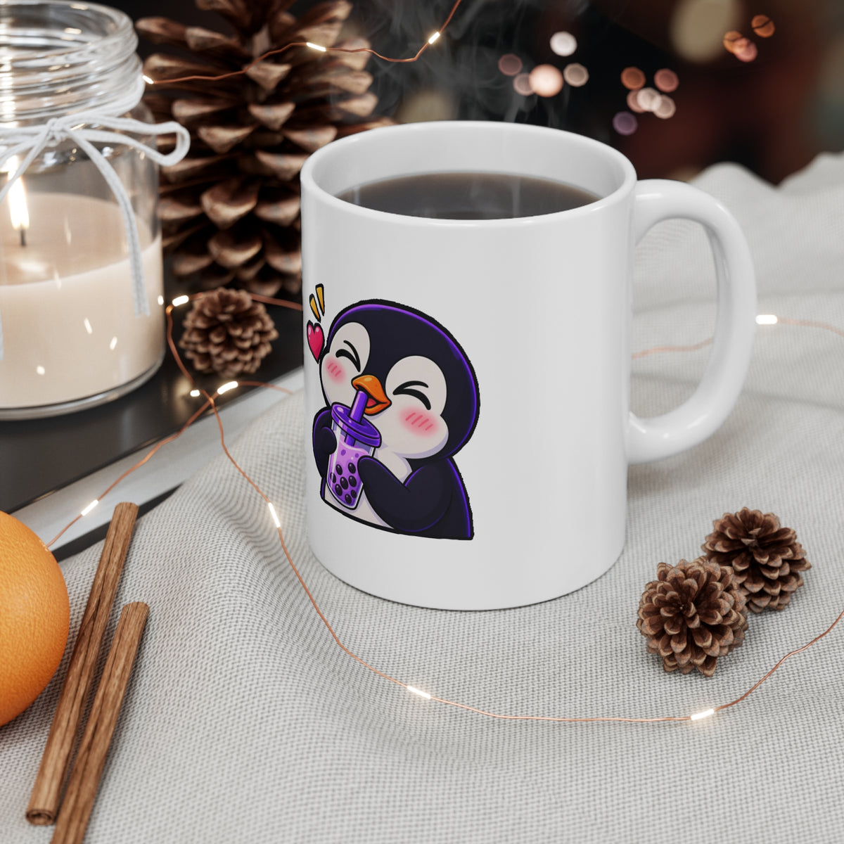 Penguin Boba Mug